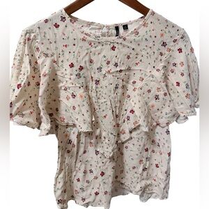 Joe’s Floral Ruffle Sleeve Top